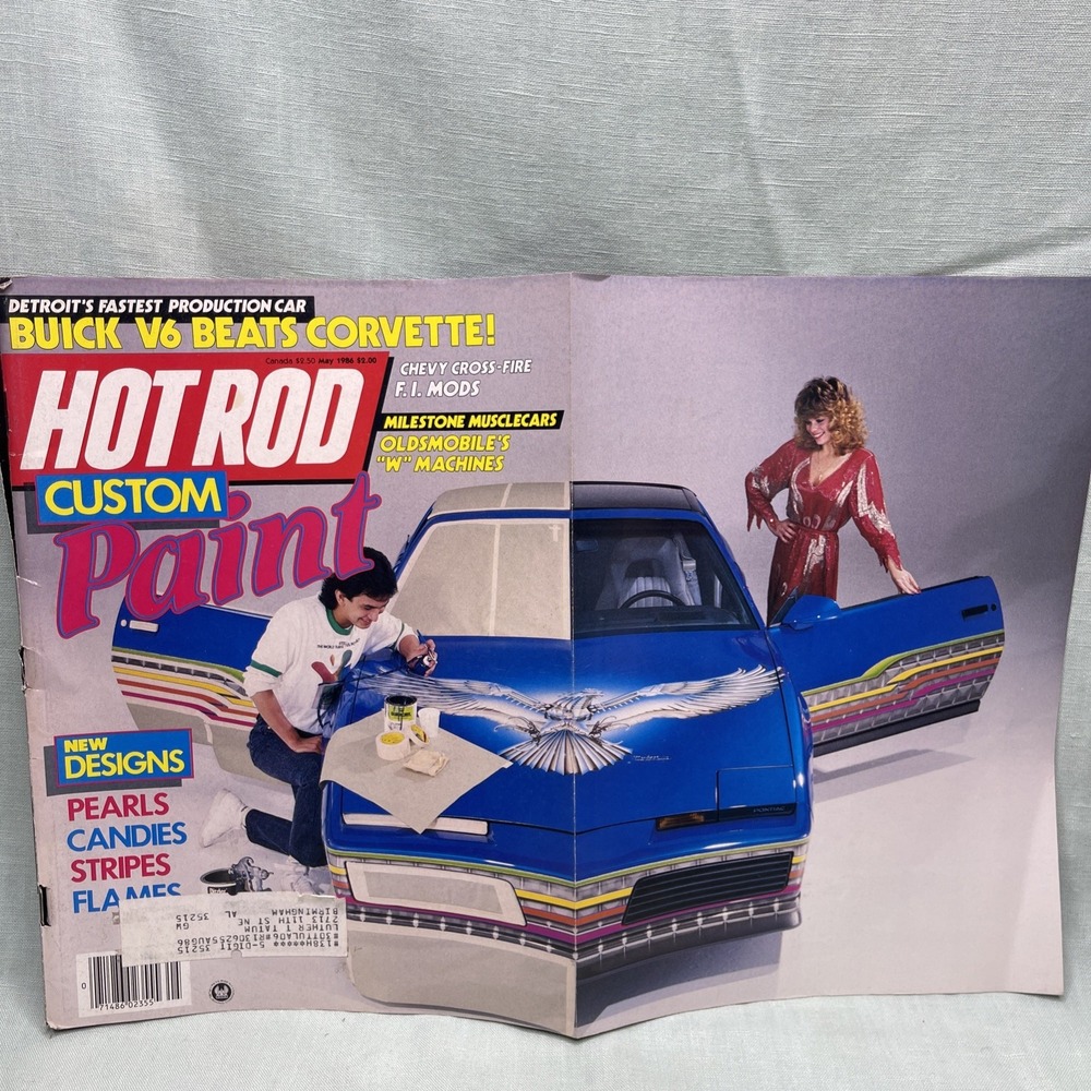 Hot Rod Magazine May 1986 Cover Fold Out Marlboro Honda VFR750 Ad Art